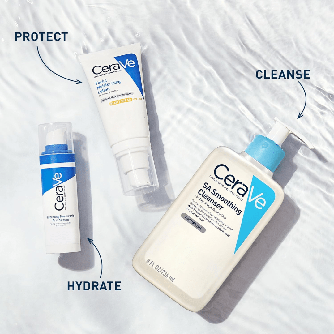 CeraVe SA Smoothing Cleanser with Salicylic Acid for Dry, Rough & Bumpy Skin