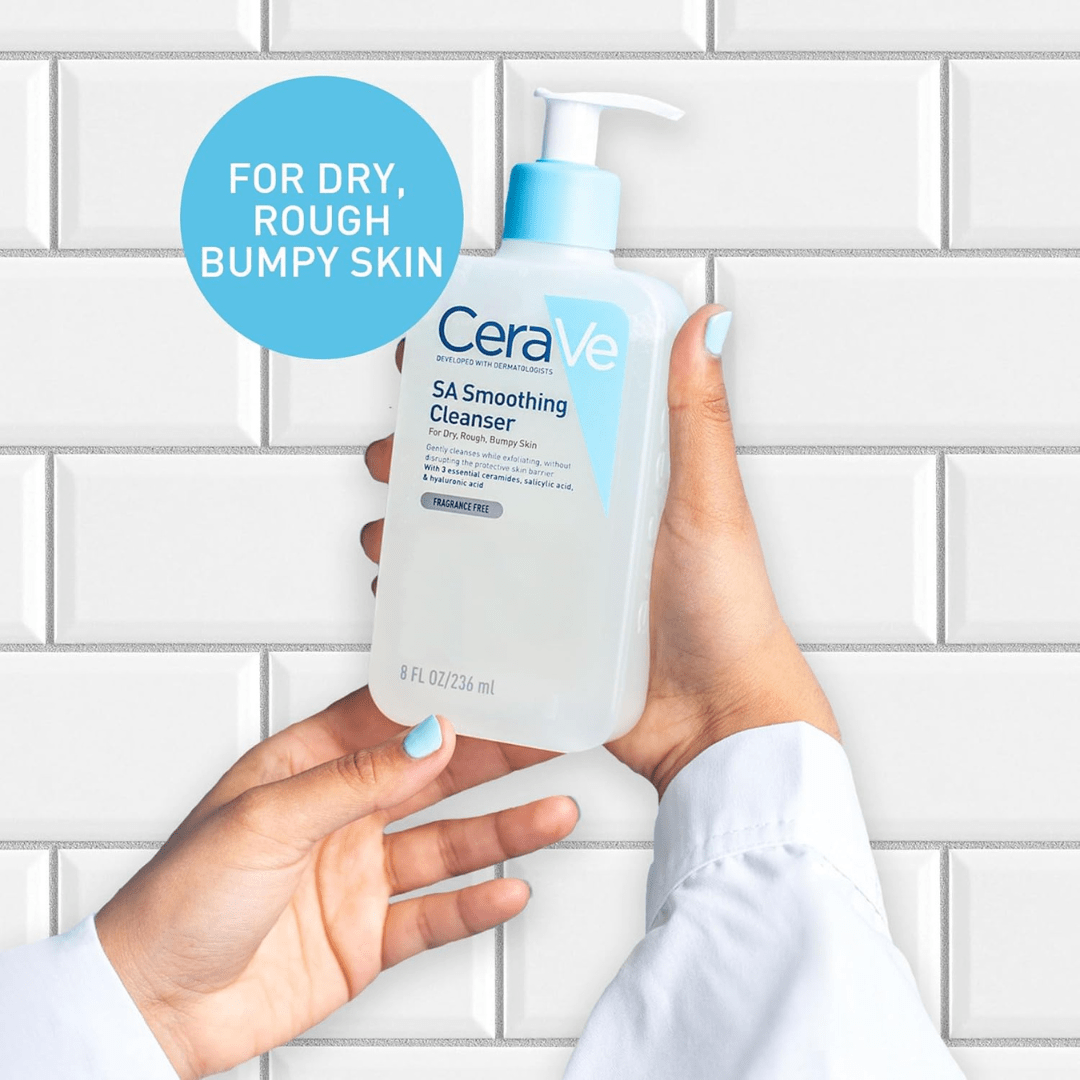 CeraVe SA Smoothing Cleanser with Salicylic Acid for Dry, Rough & Bumpy Skin